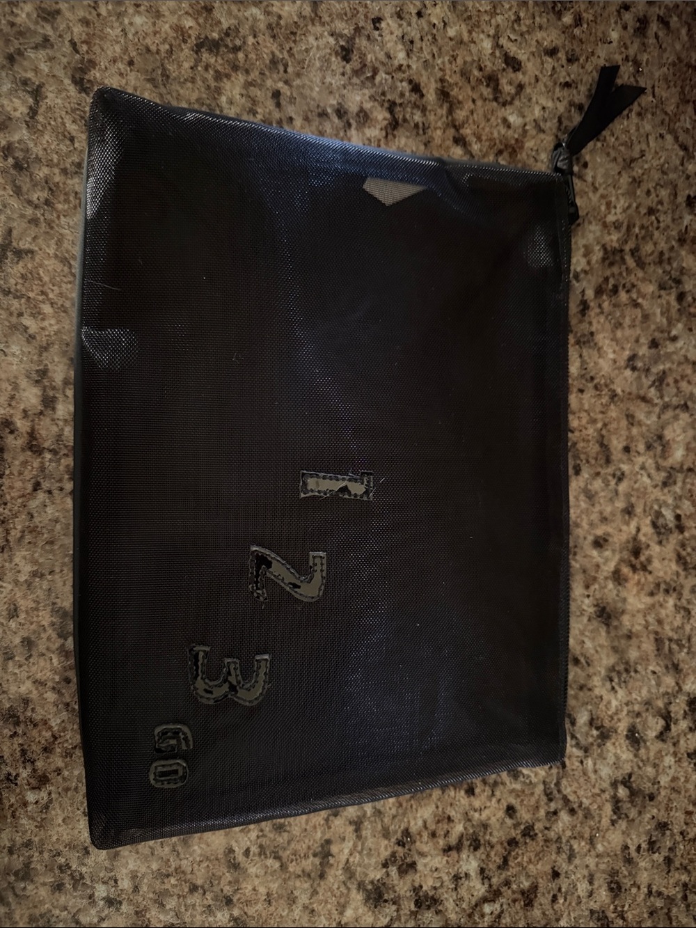 Black Zip Pouch - Slim Travel & Accessory Bag